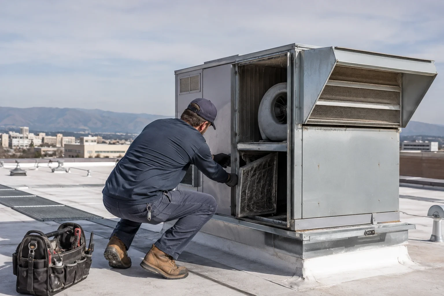 Illustrative air duct care scene